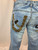 Dolce & Gabbana Multi-Patch Distressed Light Wash Jeans (Rare)