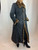 Ermanno Scervino Black Embroidered Fur Toggle Long Coat