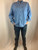 Yves Saint Laurent Pour Homme Denim Blue Long Sleeve Button Down Shirt