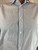 second hand Armani Jeans White & Blue Pinstripe Button Up Long Sleeve Shirt buttons