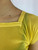 Jean Paul Gaultier Yellow Nylon Square Neck Top shoulder