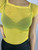 Jean Paul Gaultier Yellow Nylon Square Neck Top front