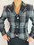 Moschino Cheap & Chic Gray Plaid Wool Blazer