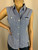 Moschino Jeans Sleeveless Gingham Button Up front