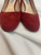 Prada Red Suede Almond Toe Heel Pumps