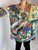 Moschino 90’s Printed Sheer Graffiti Blouse sleeve