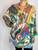 Moschino 90’s Printed Sheer Graffiti Blouse front