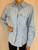 Moschino Western Light Blue Chambray Denim Button Up front