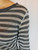 Dolce & Gabbana Semi-Sheer Striped Long Sleeve Top shoulder