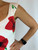 Moschino Cheap & Chic Red Poppy Print Dress detail