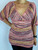 Missoni Coral Multicolor Striped Knit Tunic Top front