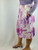 Armani Collezioni Purple & Pink Print Silk Skirt pocket