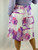 Armani Collezioni Purple & Pink Print Silk Skirt back