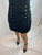 Roccobarocco Gold Buttoned Black Skirt front