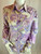 Etro Bright Colored Purple Paisley Button Up front