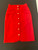 Moschino Red Skirt with Gold Buttons front