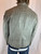 Armani Jeans Crest Zippered Gray Brown Leather Motorcycle Jacket back