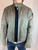 Armani Jeans Crest Zippered Gray Brown Leather Motorcycle Jacket front