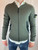 Stone Island Olive Green Knit Zippered Bomber Sweater front