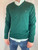 Tru Trussardi V Neck Emerald Green Sweater front