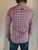 Armani Jeans Red/White/Blue Plaid Gingham Button Up back