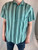 Gianni Versace Blue/Green Short Sleeve Button Up Vintage front