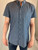 Armani Collezioni Navy Dotted Short Sleeve Button Up front