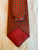 Hermes Square Link Pattern Red Tie