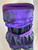 Exte Purple Tie Waist Strapless Silk Blouse Top