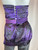 Exte Purple Tie Waist Strapless Silk Blouse Top