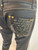 Roberto Cavalli Black Sequin Gold Print Jeans Pant