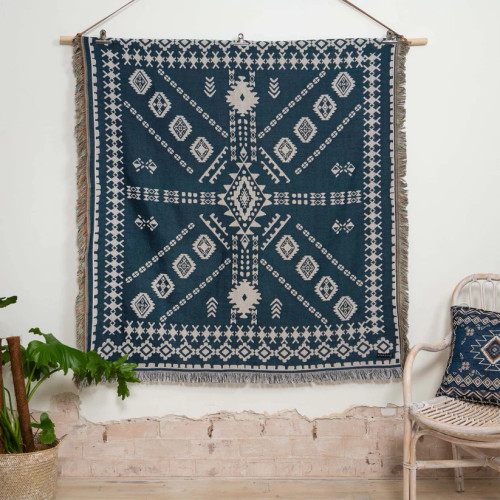 BLUEMOON WOVEN THROW