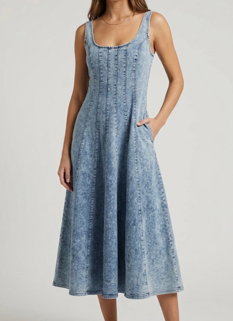 LIGHT DENIM DRESS