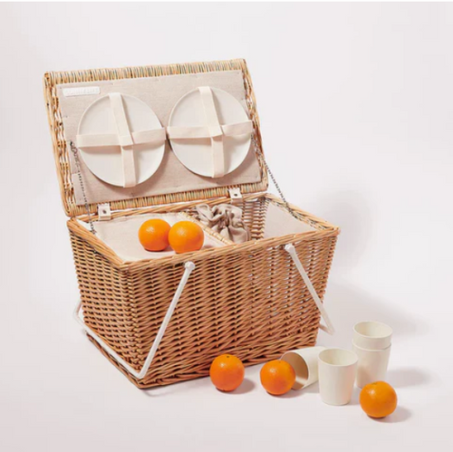 PICNIC COOLER BASKET LARGE - NATURAL