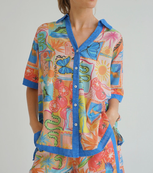 WY2669 TROPICAL DAYDREAM TOP