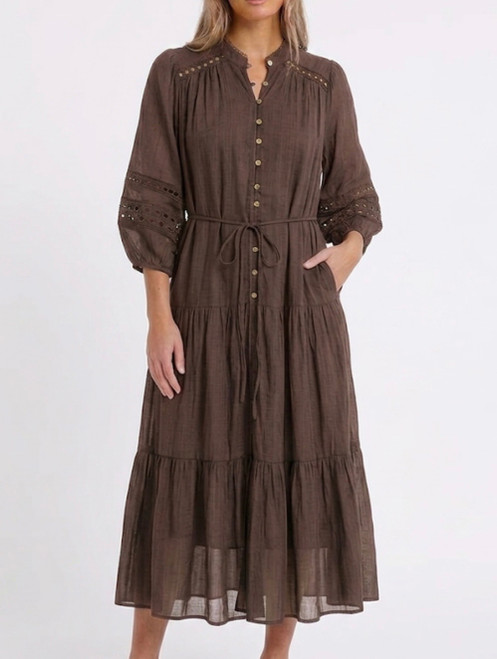CHOCOLATE SHEER DRESS