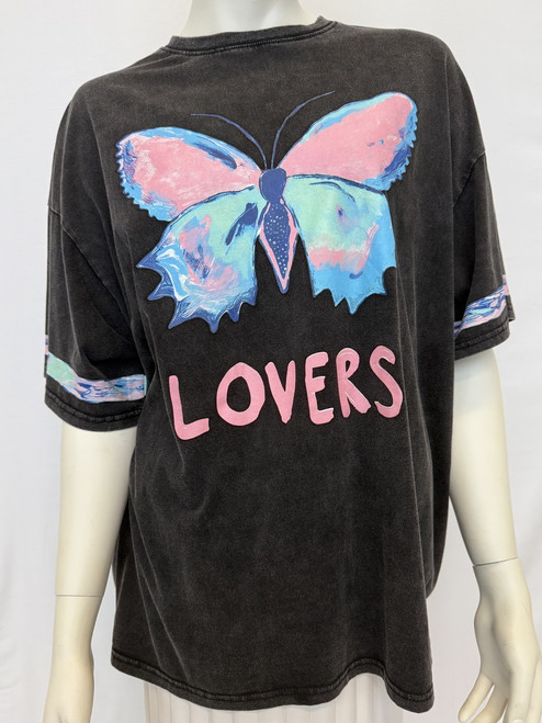 LOVERS BUTTERFLY TEE BLACK