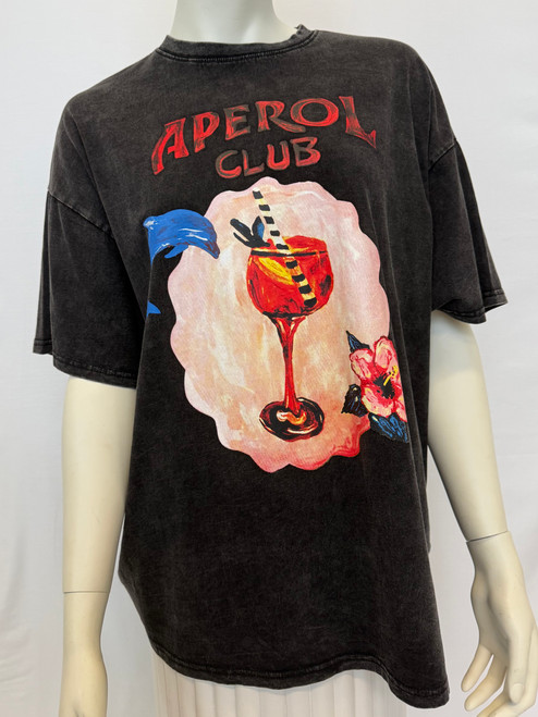 APEROL CLUB OVERSIZED TEE BLACK