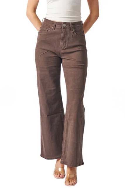 CHOCOLATE WIDE LEG JEANS