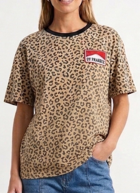 BEIGE LEOPARD PRINT TEE