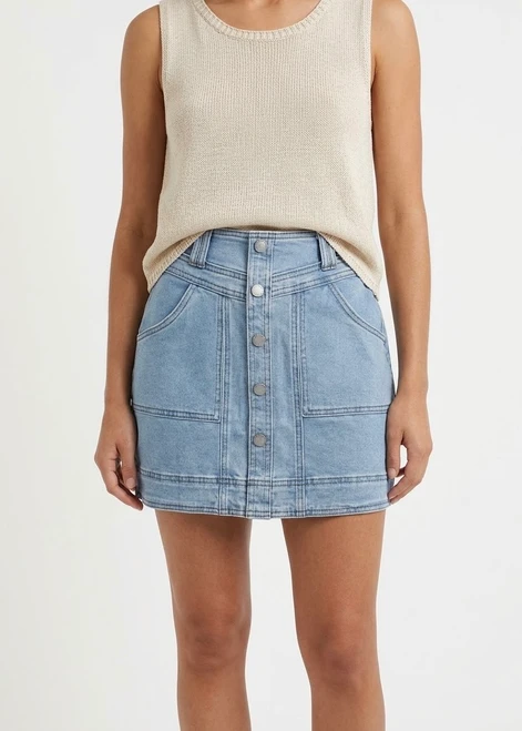 DETAILED STRETCHY MINI SKIRT