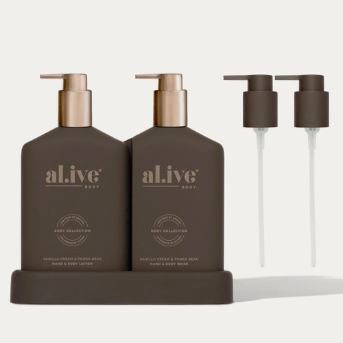 DUO & TRAY - VANILLA CREAM & TONKA BEAN - PLUS FREE BRONZE PUMPS