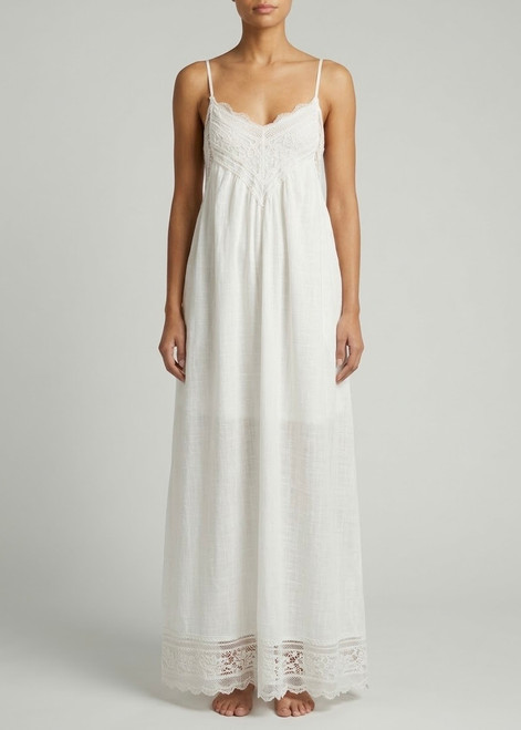 LACE TRIM MAXI DRESS