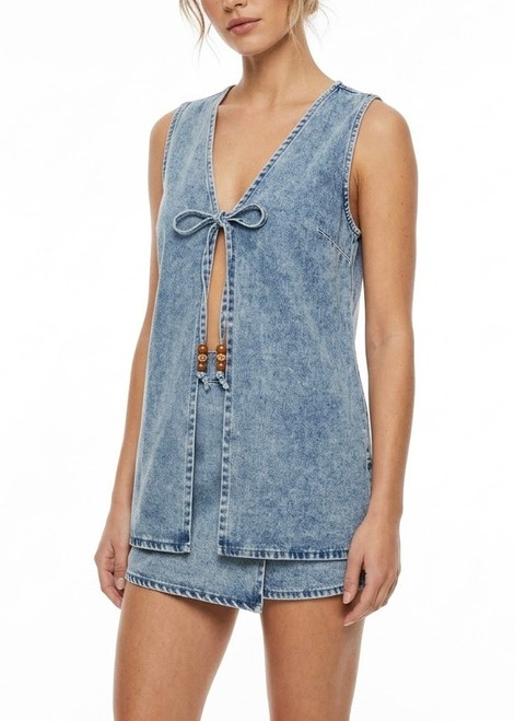 BLUE DENIM SKORT SET