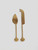 CLAM SET OF 2 CHEESE KNIVES - GOLD