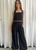 A57396 PANT SET BLACK/TERRACOTTA