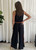 A57396 PANT SET BLACK/TERRACOTTA