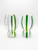 KIMI - WINE GLASS SET OF 2 - GREEN & WHITE