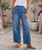 DENIM ELASTIC WAIST WIDE LEG PANT  