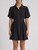 BLACK BUTTONED MINI DRESS